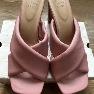 A New Day Blush Pink Crisscross Heels